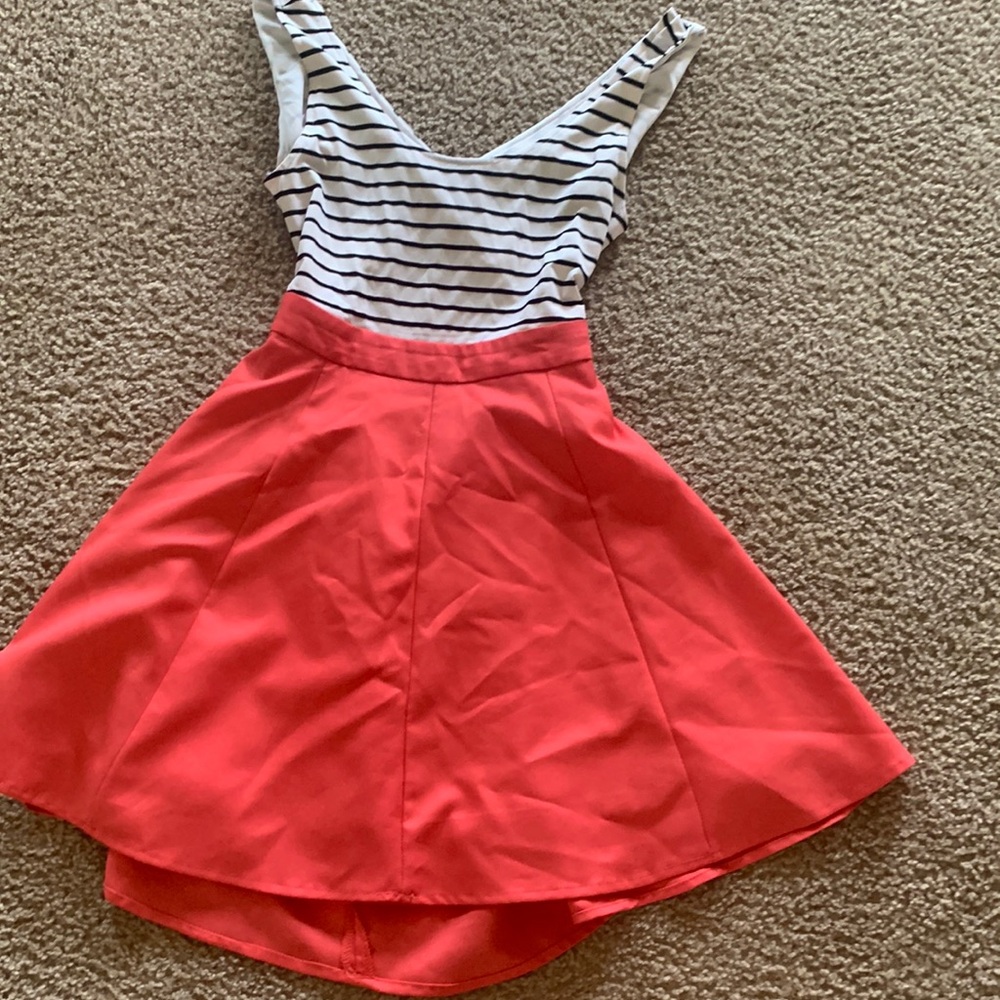 Stripped pink dress